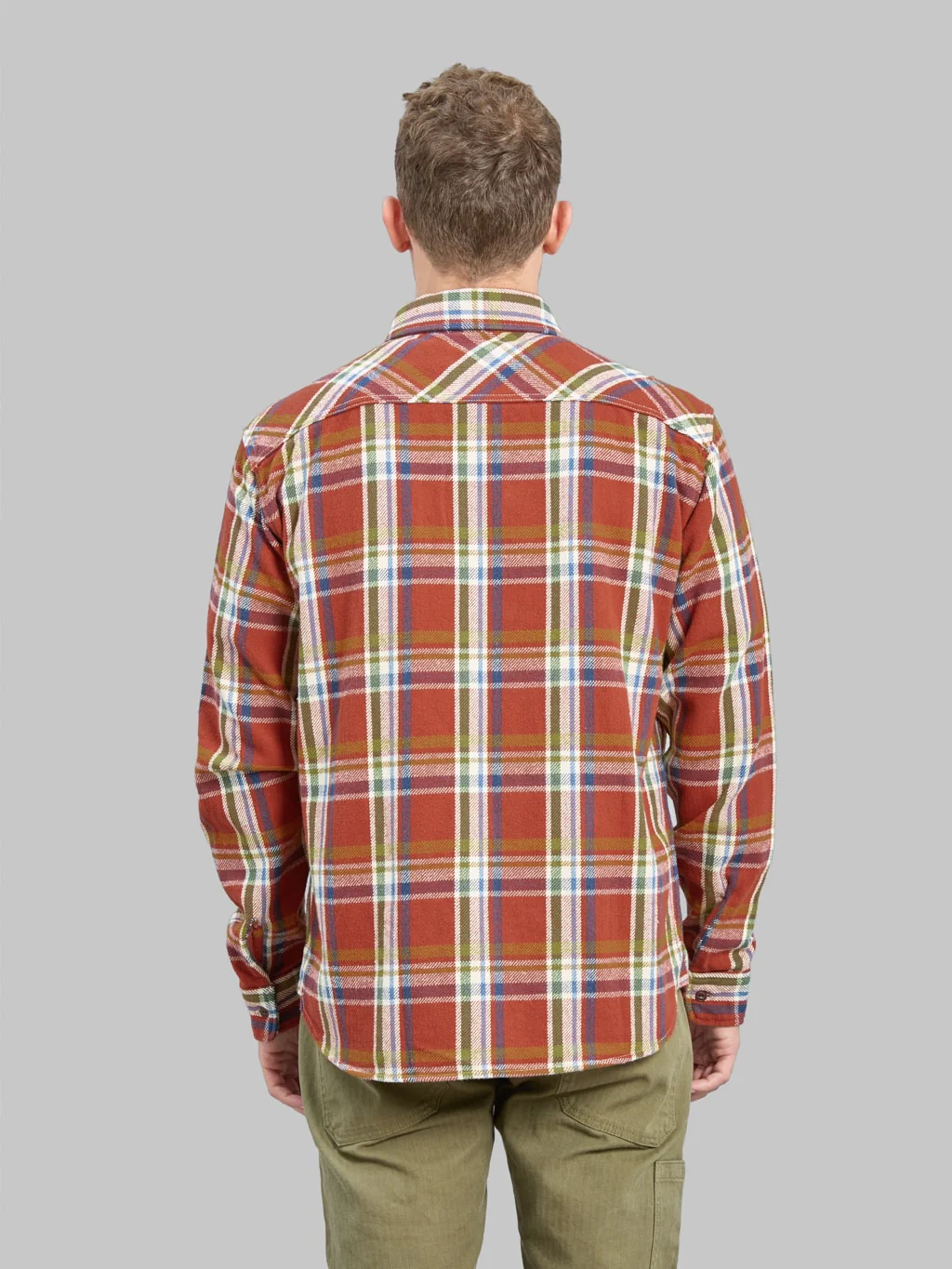 UES Heavy Flannel Shirt Red - Image 3