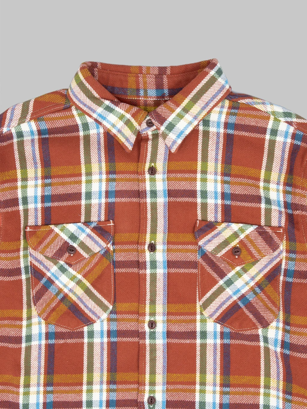 UES Heavy Flannel Shirt Red - Image 9