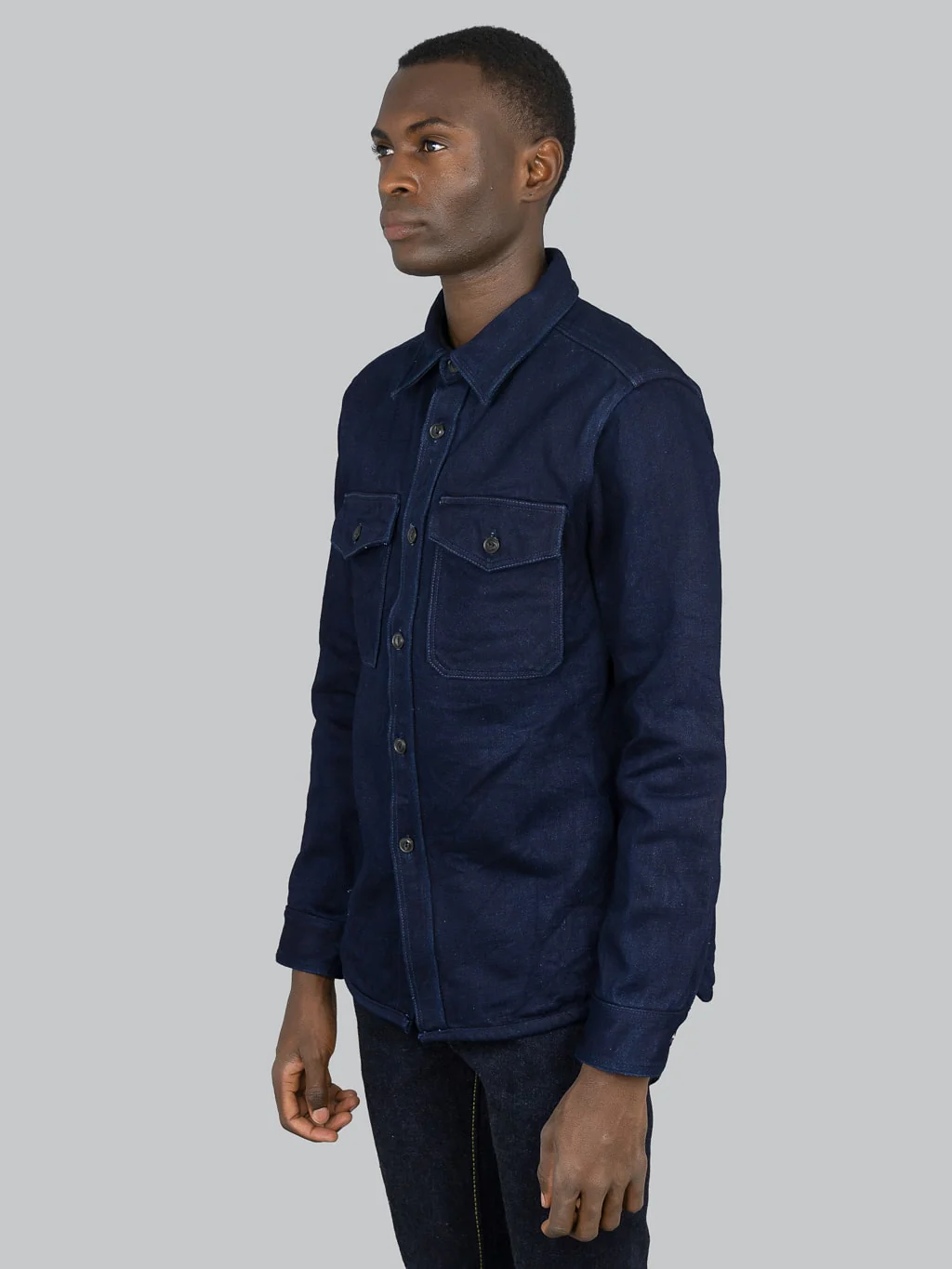 UES Indigo Extra Heavy Indigo Tricotine Shirt - Image 4