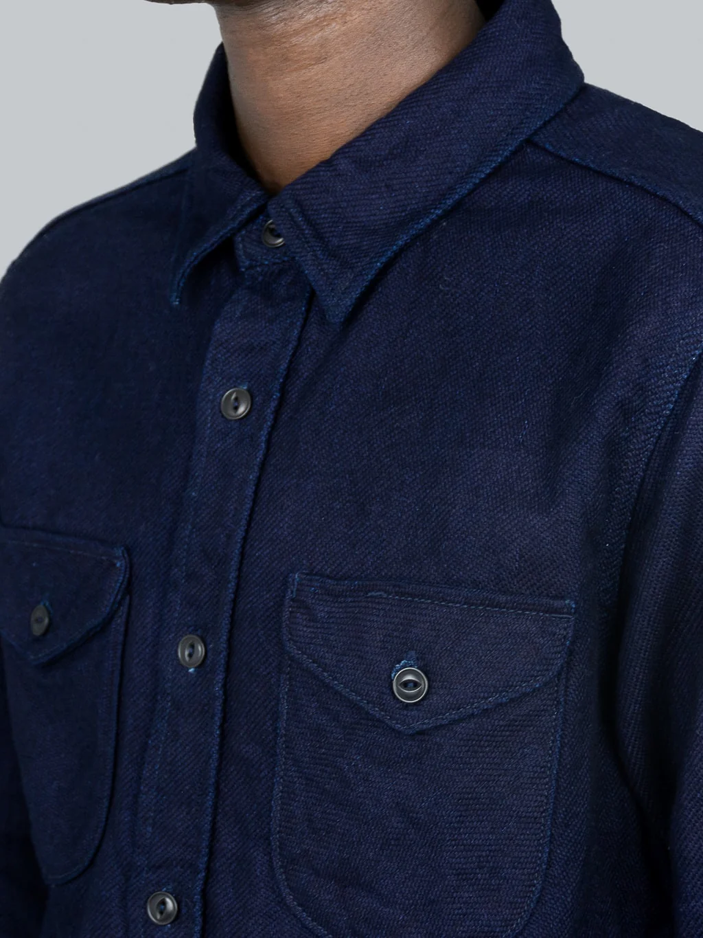 UES Indigo Heavy Flannel Shirt - Image 4