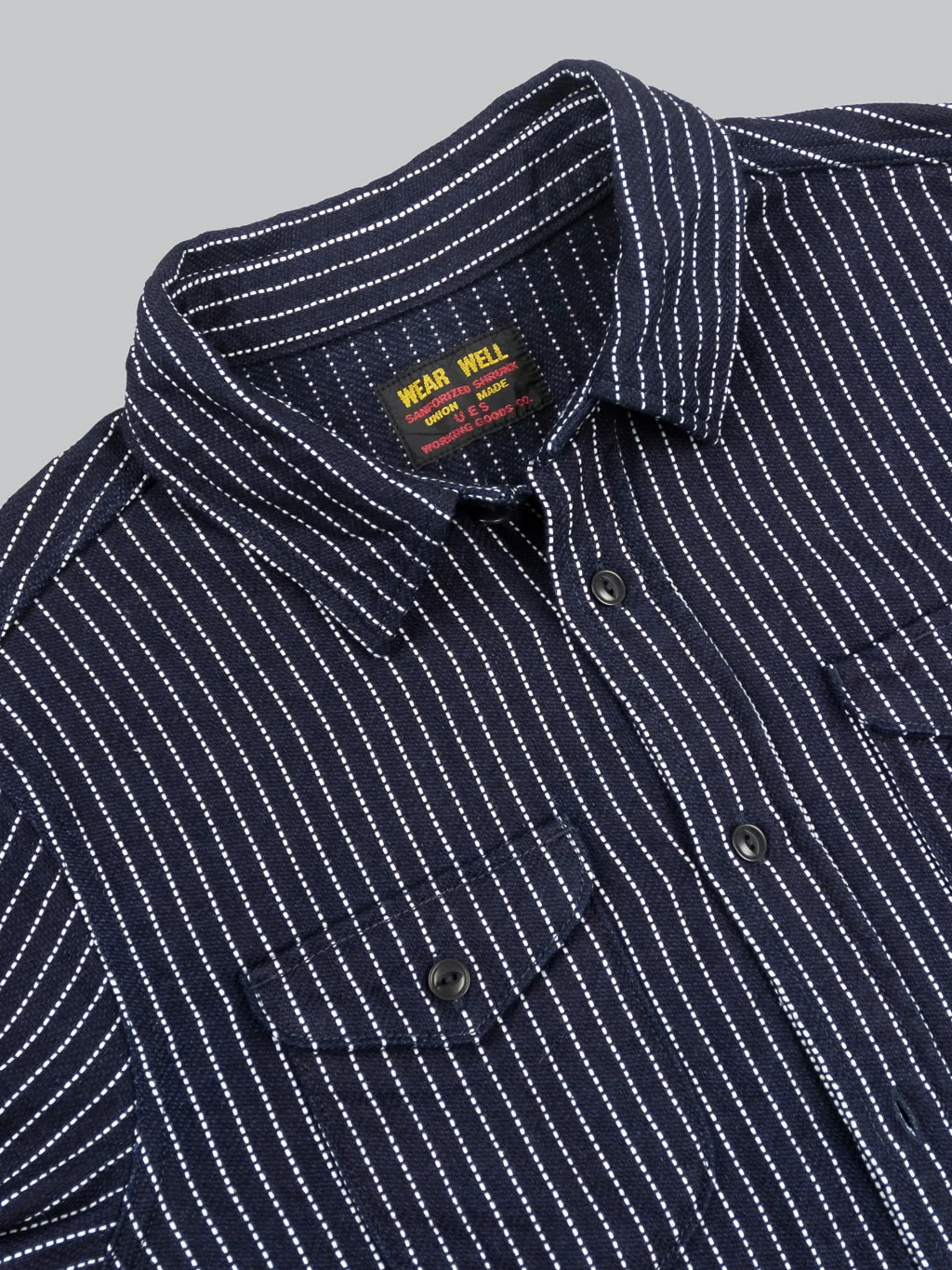 UES Indigo Stripe Heavy Flannel Shirt - Image 11