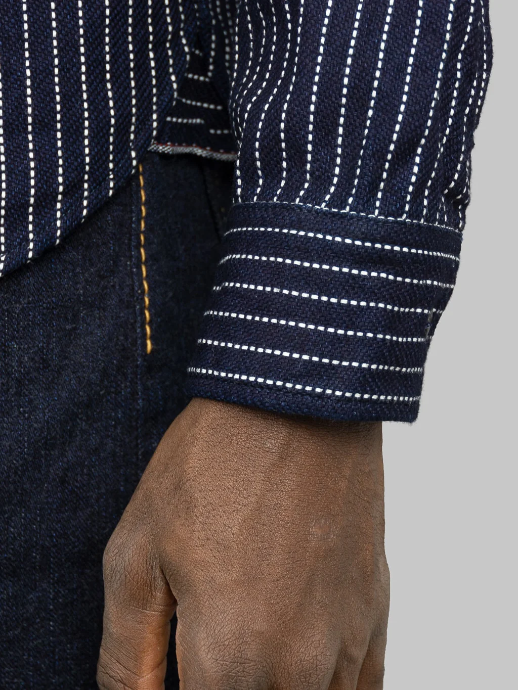 UES Indigo Stripe Heavy Flannel Shirt - Image 7