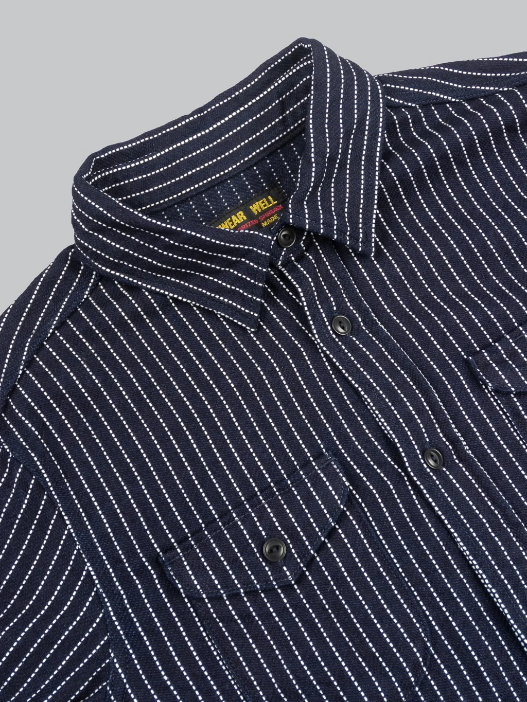 UES Indigo Stripe Heavy Flannel Shirt - Image 9