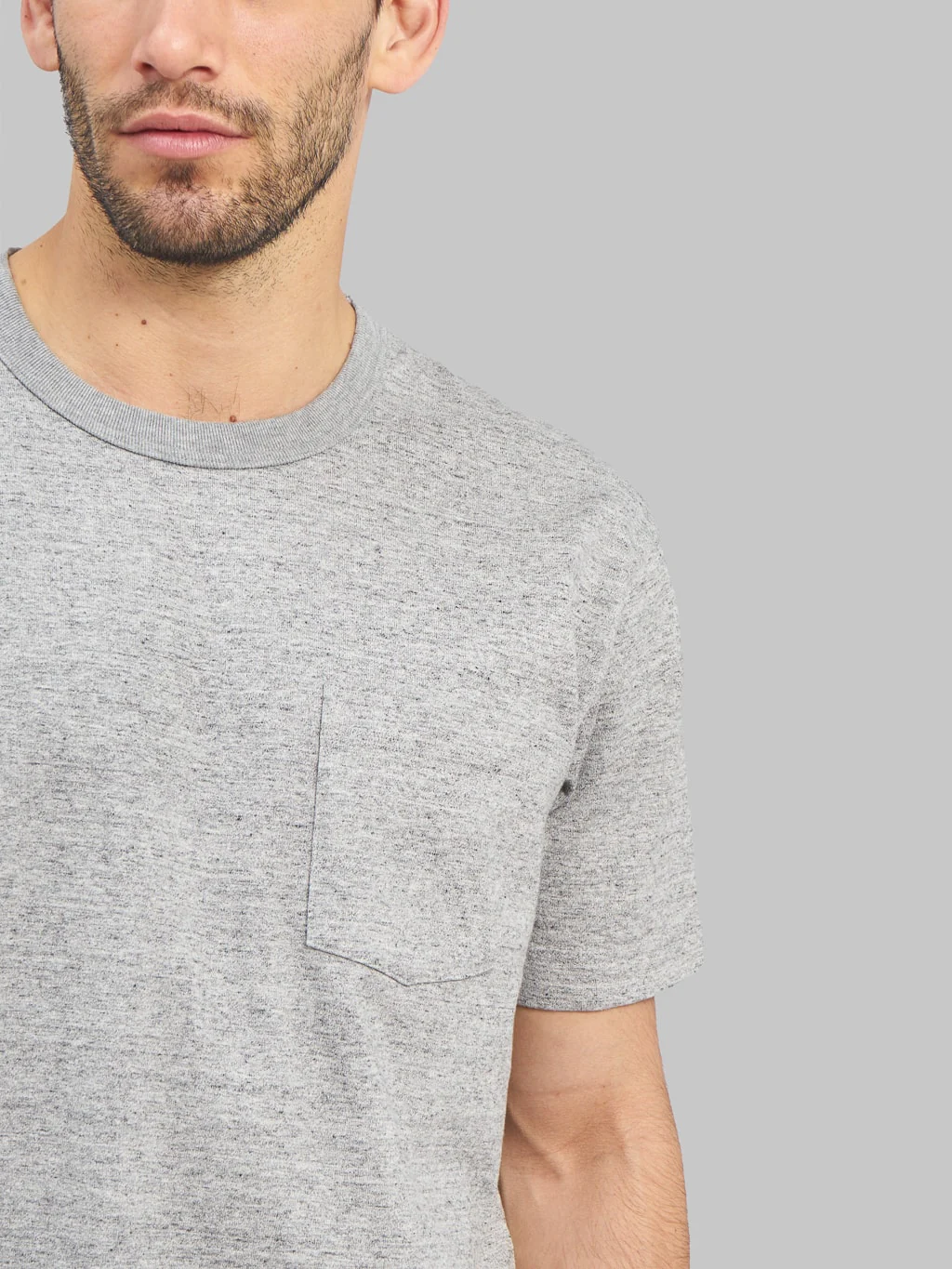 Whitesville Heavyweight Pocket T-Shirt Heather Grey - Image 4