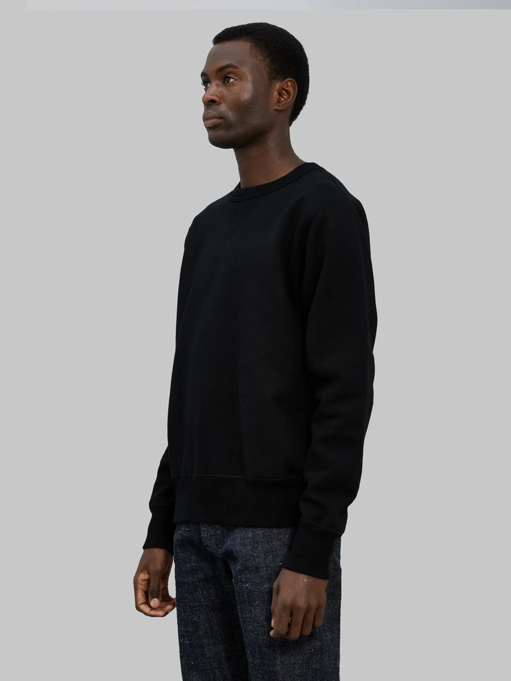 Whitesville Loopwheel Sweatshirt Black - Image 4