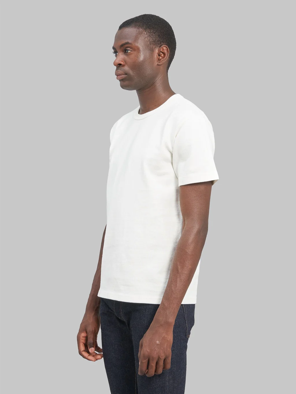 Wonder Looper Double Heavyweight Crewneck T-Shirt White - Image 3