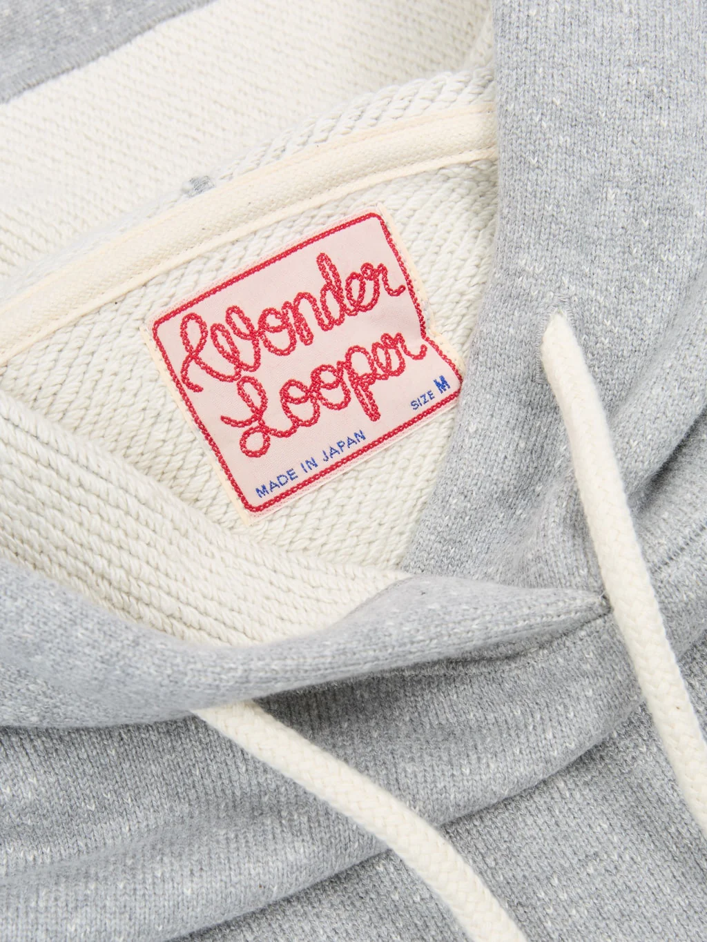 Wonder Looper Pullover Hoodie 876gsm Double Heavyweight French Terry Heather Grey - Image 11