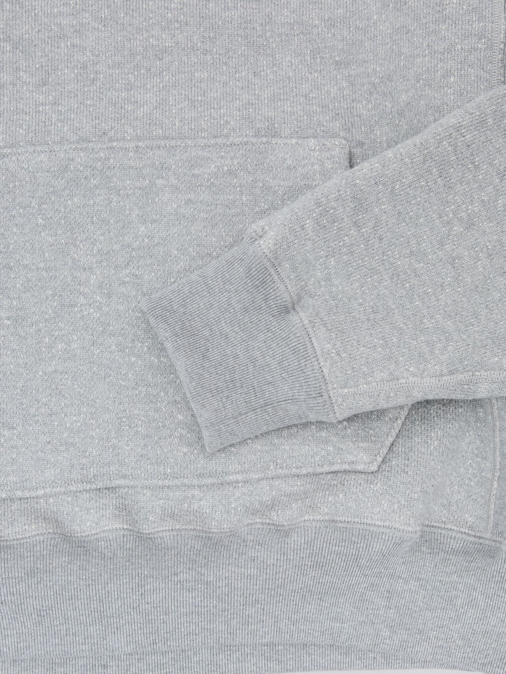 Wonder Looper Pullover Hoodie 876gsm Double Heavyweight French Terry Heather Grey - Image 12