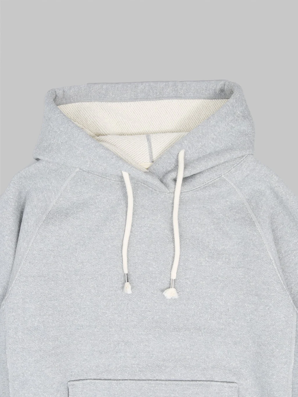 Wonder Looper Pullover Hoodie 876gsm Double Heavyweight French Terry Heather Grey - Image 8