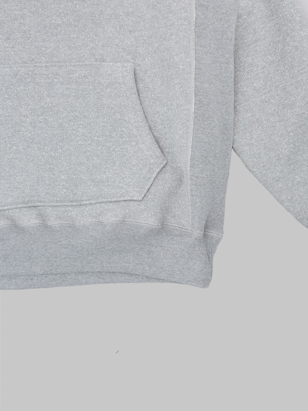 Wonder Looper Pullover Hoodie 876gsm Double Heavyweight French Terry Heather Grey - Image 9