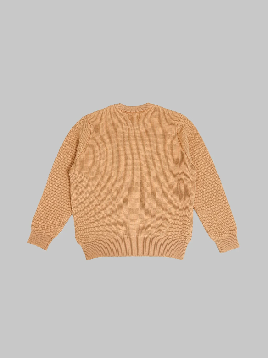 Yonetomi Extra Fine Wool Rib Knit Pullover Camel - Image 7