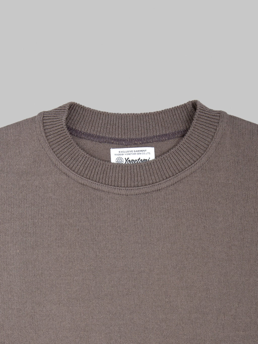 Yonetomi Wave Cotton Knit Pullover Grey - Image 8